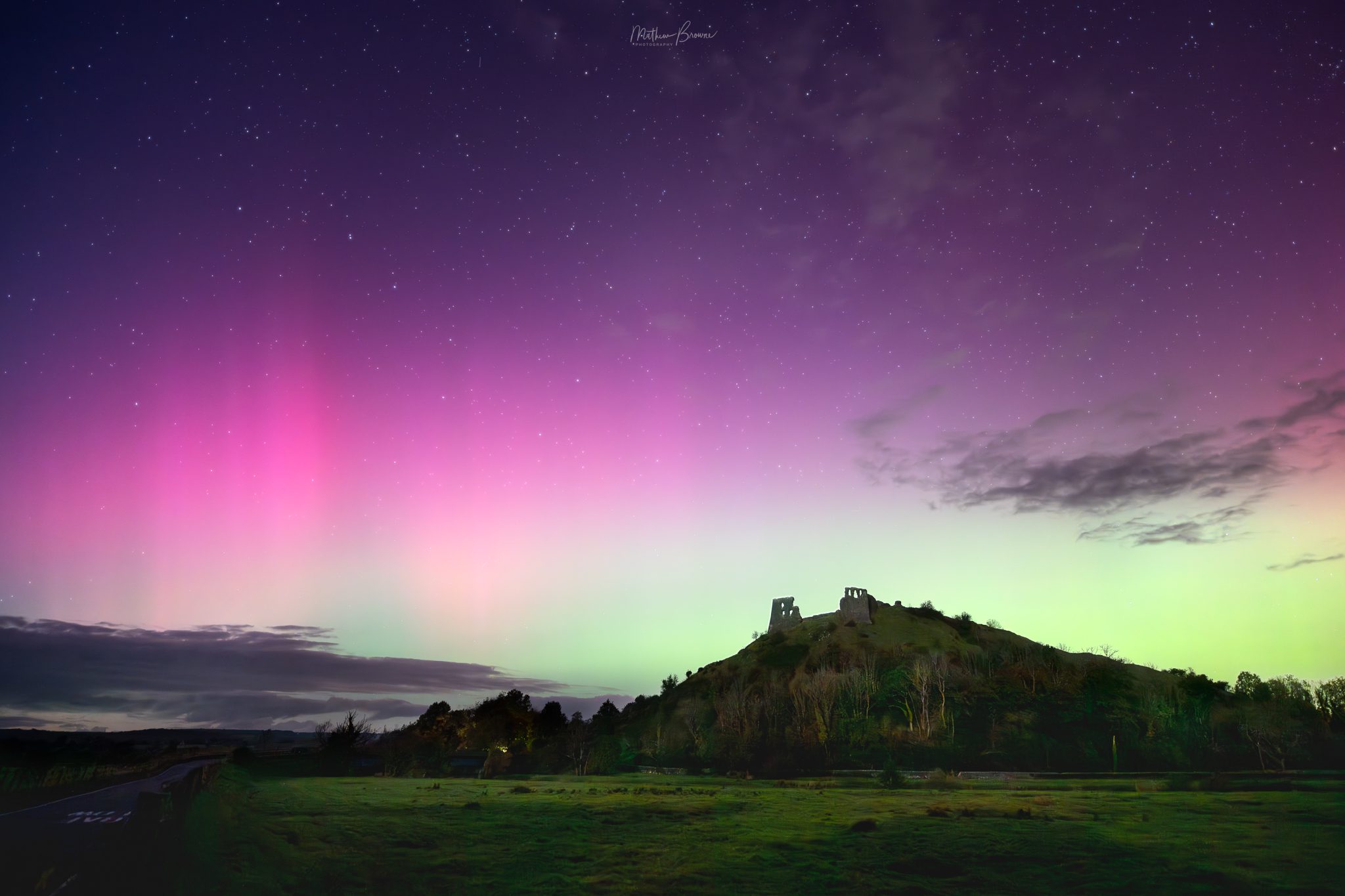 Dryslwyn Castle Norrthern Lights